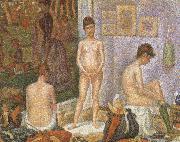 Georges Seurat The Models painting
